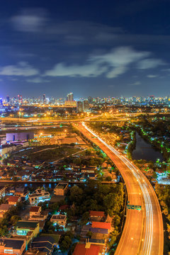 Bangkok Expressway and Highway top view, Thailand