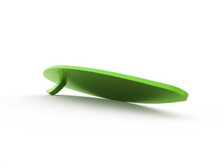 Green surf board