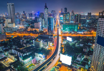 Fototapeta na wymiar top view of Expressway Highway in Bangkok Thailand