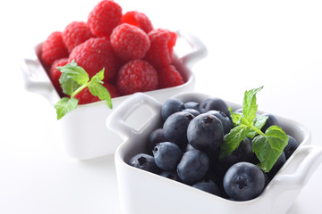 ラズベリーとブルーベリー
