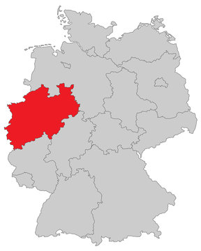 Nordrhein-Westfalen in Deutschland - Vektor