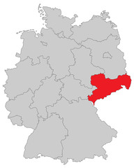 Fototapeta na wymiar Sachsen in Deutschland - Vektor