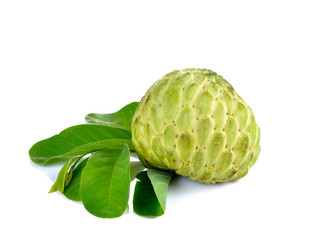 Sugar Apple fruit on white background