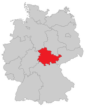 Thüringen in Deutschland - Vektor