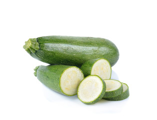 fresh  zucchini isolated on white background