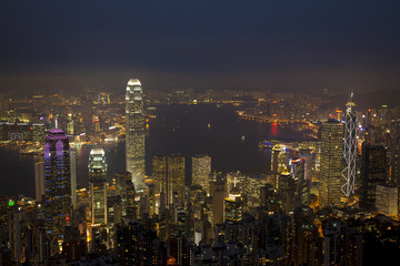 Fototapeta na wymiar 香港の夜景