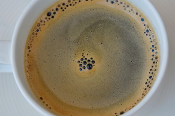 black coffee in the cup