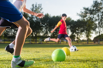 Obraz premium Kids soccer