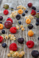 Different ripe berries