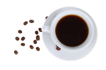 Coffee cup and grains