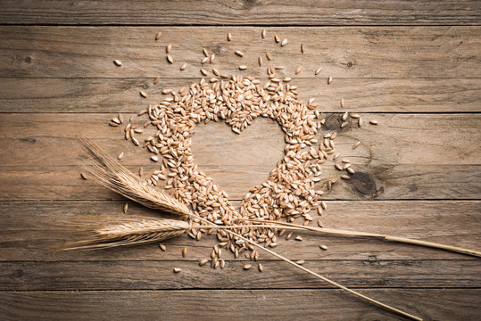 Heart shape wheat