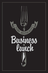 Illustration of the fork for business - lunch
