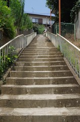 上り坂の階段