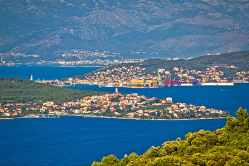 Fototapeta na wymiar Trogir bay Adriatic archipelago view