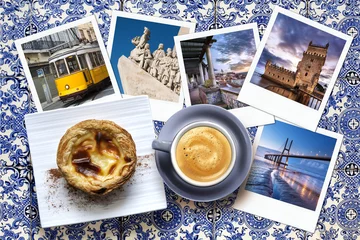 Photo sur Plexiglas Europe centrale Pastéis de nata Portugal avec un café