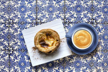 Pastéis de nata Portugal avec un café