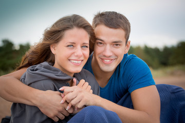 young couple of lovers having dating