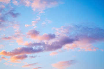Cloudy evening sky