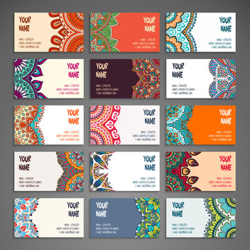 Collection Business Card Or Invitation