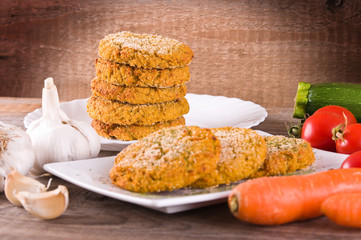 Vegetable hamburger. 