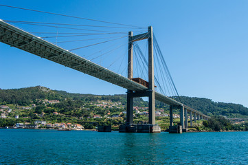 Puente de Rande, Ria de Vigo - obrazy, fototapety, plakaty