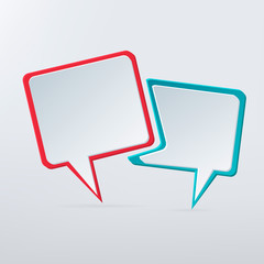Abstract Creative concept vector empty speech bubbles set. For