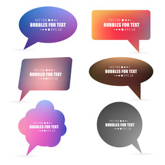 Abstract Creative concept vector empty speech bubbles set. For