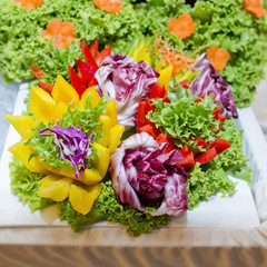 Variety of carving vegetables