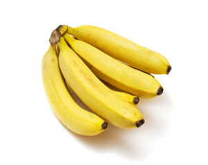 bunch of bananas isolated on white background