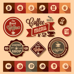 Fototapeta na wymiar coffee design stickers