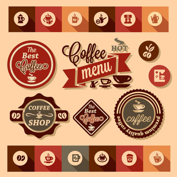 coffee design stickers