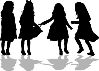 Children silhouettes