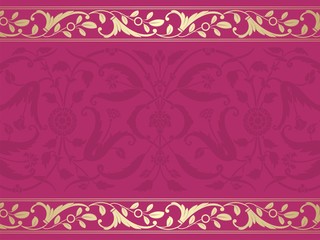 wedding card design, paisley floral pattern , India