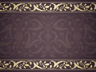 traditional wedding card design, paisley floral pattern , royal India