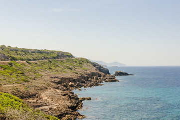 Alghero, Stadt, Küstenortschaft, Küstenstrasse, Strasse, Rundfahrt, Bosa, Bucht, Wassersport, Insel, Mittelmeer, Sardinien, Italien