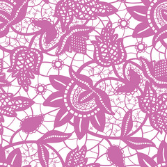 Magic purple lace seamless background