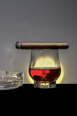 Cigar and whisky