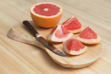 slices of grapefruit 