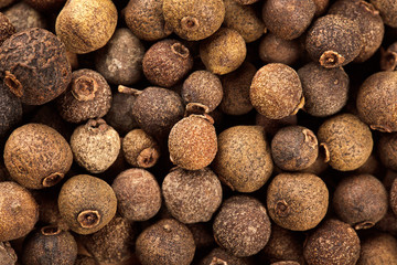 Allspice (jamaica pepper) berries texture, background full frame © Ievgenii Meyer