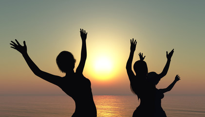 Fototapeta premium woman silhouette