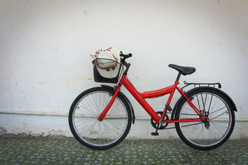 Fototapeta na wymiar red bicycle