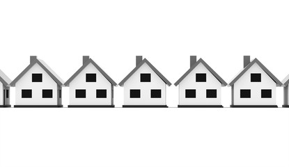 A small houses with silver roof on a white background