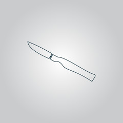 Obraz premium Scalpel cut flat icon, sign and button