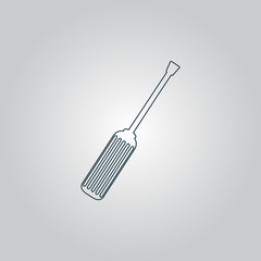 screwdriver icon, sign and button