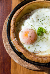 Sunny Side Up Fried Egg on Hot Plate