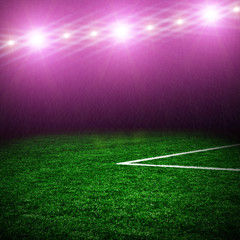 Plakat Soccer green field