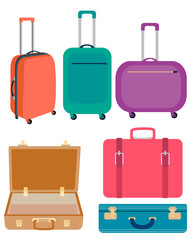 Set suitcases