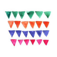 Fototapeta premium Set watercolor vector blobs, isolated on white background. 