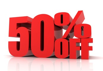 fifty percent off sale