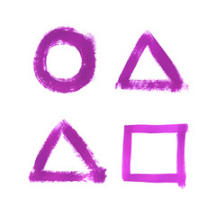 Abstract watercolor background with colorful geometric lines on white.